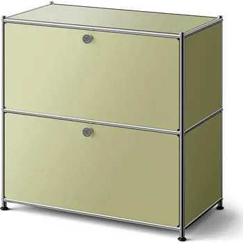 Komoda 719183 - Tchibo - Nízká kovová komoda »Cn3« s výklopnými dvířky - barva: zelená