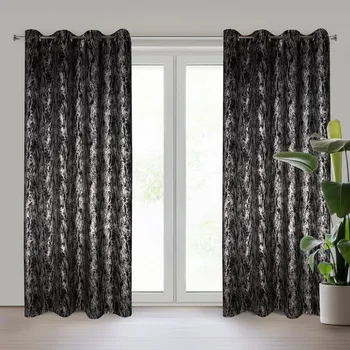 Hotový závěs ELISE z látky typu dimout se třpytivým potiskem 140 x 250 cm