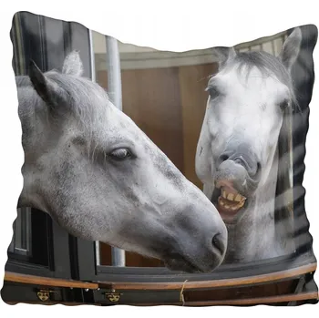 Polštář Dekorační povlak na polštář s koněm 50x50 cm