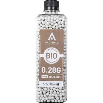 Airsoftová kulička Airsoftové kuličky Arcturus RS® BIO 0,28g, 3000bb, láhev