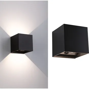 Svítidlo PAULMANN LED nabíjecí nástěnné svítidlo Nyara IP44 3000K 100x100mm 2x1W černá - PAULMANN P 71282