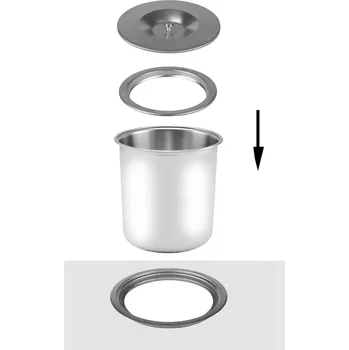 Odpadkový koš Onpira Nerezový koš do pracovní desky 7l