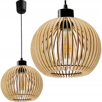 Stropní svítidlo LED závěsná do obýváku 1xE27 nastavitelná dřevěná Luca05