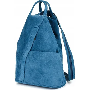 Kabelka Batoh batůžek kožený italský dámský malý trojúhelník semišová kůže kabelka