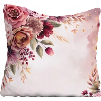 Polštář Povlak na polštář s květinami 40x40 cm