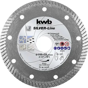 Řezný kotouč kwb 727170 diamantový řezný kotouč Průměr 115 mm Ø otvoru 22.23 mm 1 ks
