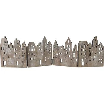 Vánoce Dřevěná dekorační vesnička D7337