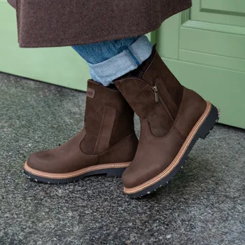 Dámské kozačky Vasky Olivie Brown - kožené dámské polokozačky hnědé | česká výroba ze Zlína 40 EU