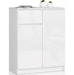 Komoda K80 2D 1SZ CLP bílá lesk