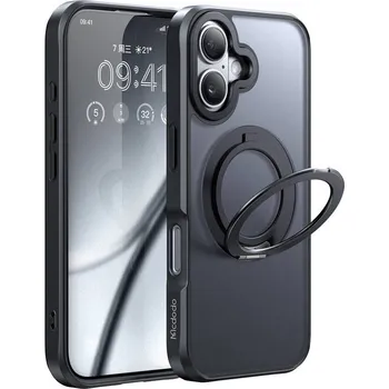Pouzdro na mobilní telefon McDodo PC-4931 MagSafe pouzdro pro iPhone 16 Plus se stojánkem (černé)