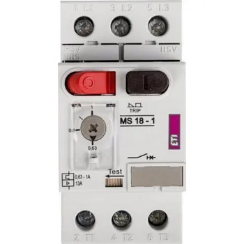 Jistič Motorový spouštěč 3P 0,25kW 0,63-1A MS18