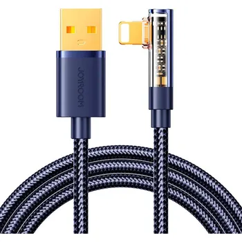 Datový kabel Úhlový kabel k USB-A/Lightning, 1,2 m Joyroom S-UL012A6 (modrý)