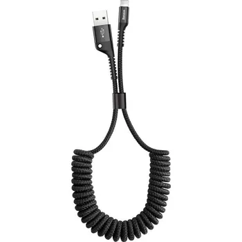 Datový kabel Baseus Pružinový kabel Lightning 1 m 2A (černý)