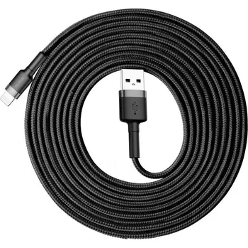 Datový kabel Baseus Cafule USB Lightning kabel 2A 3 m (černý+šedý)