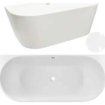 Volně stojící akrylátová vana AquaUno 541, odtok uprostřed, 170 x 80 cm