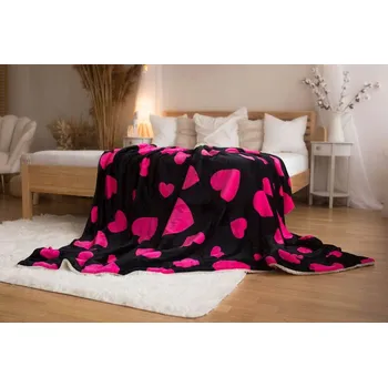 Prostěradlo Deka Jerry Fabrics z mikrovlákna 150 cm x 200 cm černá