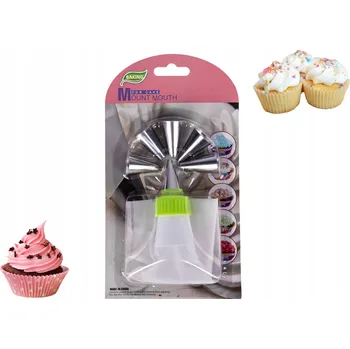 SÁČEK NA ZDOBENÍ DORTŮ SE 6 KOVOVÝMI ŠPIČKAMI - SADA