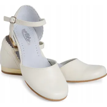 Dámské lodičky Společenské boty pro dívky KBD-600 ecru, velikost 39, elegantní, 25,8 cm