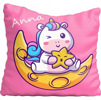 Povlak na polštářek Dekorační povlak na polštář s jednorožcem + jméno 40x40 cm