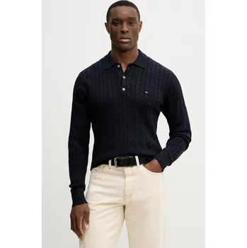 Pánský svetr Bavlněný svetr Tommy Hilfiger MW0MW41955 námořnická modř 59X, vel. S