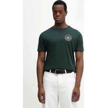 Pánské tričko Bavlněné tričko Gant 2003391 zelená 77X, vel. XXL