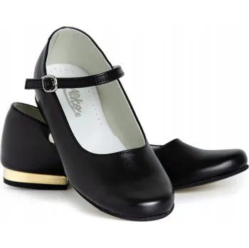 Dámské lodičky Černé společenské boty pro dívky KBD-820, velikost 39, elegantní, 25,8 cm