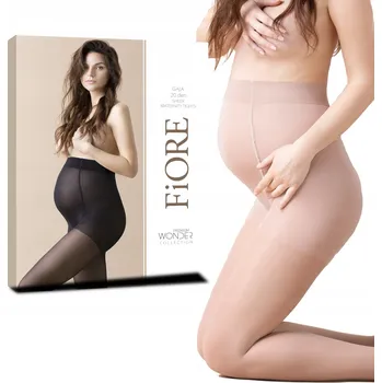 Dámské punčochy Těhotenské punčocháče Fiore bez vzoru, velikost 2