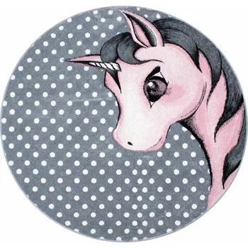 Ayyildiz Dětský kusový koberec Kids 590 pink kruh Rozměry koberců: 160x160 (průměr) kruh