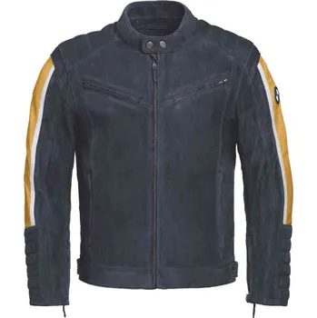 Moto bunda Bunda BMW Schwabing kožená pánská modro/žlutá L