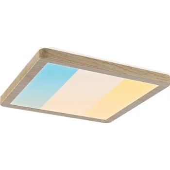 PAULMANN LED Panel Atria Shine IP44 hranaté 190x190mm 8W 3000 - 6500K design dřevo