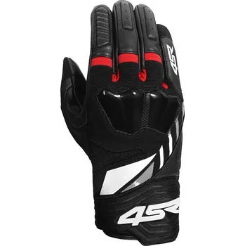 Moto rukavice Rukavice 4SR STUNT RED unisex černá-šedá-červená-bílá S
