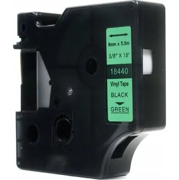 Pásek do tiskárny Páska Dymo D1 Černá na Zelené 43619