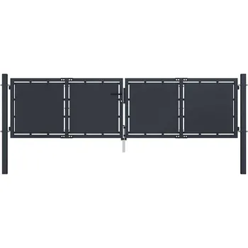 brána vidaXL Zahradní brána ocelová 300 x 100 cm antracitová [144524]