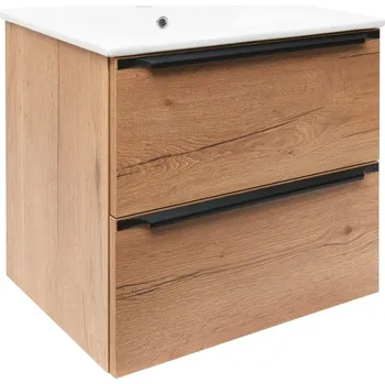 Nábytek Naturel Koupelnová skříňka s umyvadlem Naturel Nobia 60x60x46 cm dub Sierra NOBIA60ZDS NOBIA60ZDS