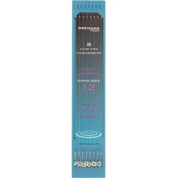 Rybářský háček Drennan hotový návazec Power Bandit Barbless- háček č.14- 0,20mm- 3,18kg