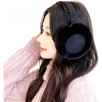 Podprsenka ZIMNÍ NÁUŠNÍKY S KOŽÍŠEK TEPLÉ MĚKKÉ ŠEDÉ