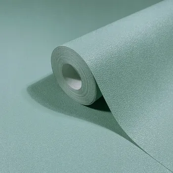 Tapeta Zelená tapeta do obýváku s jemnou strukturou, vinylová tapeta