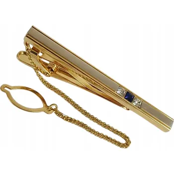 Spona na kravatu Spona na kravatu + KRABIČKA zlatá klasická módní dárek pro něj