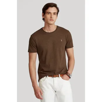 Bavlněné tričko Polo Ralph Lauren 710740727 hnědá 98X, vel. XXL