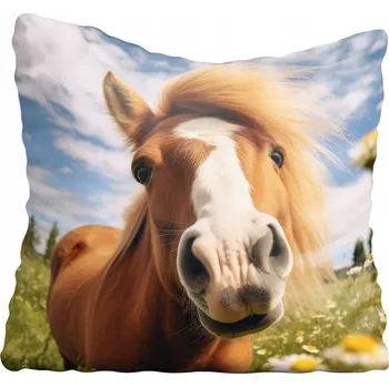 Povlak na polštářek Dekorační povlak na polštář s motivem koně 45x45 cm