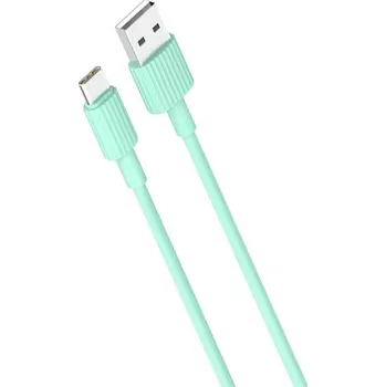 Datový kabel XO NB156 USB kabel - USB-C 1m / 2,4A modrý