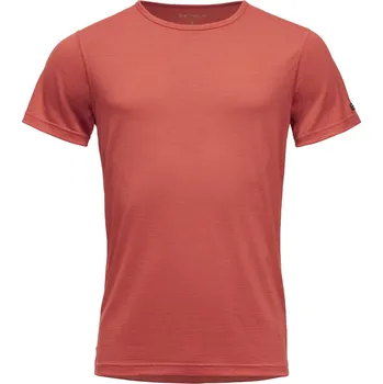 Pánské triko Devold Breeze Man T-Shirt short sleeve Velikost: XXL / Barva: červená