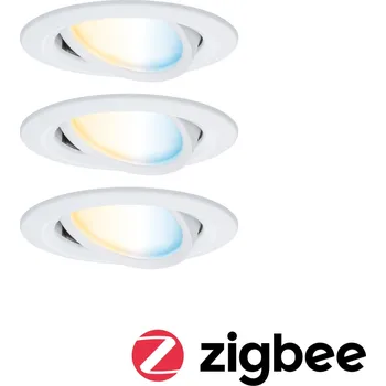 Svítidlo PAULMANN LED vestavné svítidlo Nova Coin kruhové 84mm 50° měnitelná bílá 3x6W 230V bílá mat hliník - PAULMANN P 92440