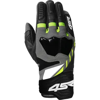 Moto oblečení Rukavice 4SR STUNT YELLOW unisex černá-šedá-bílá-nitro žlutá S