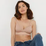 Playtex Polovyztužená podprsenka Coeur Croisé Féminin Playtex® z recyklované krajky, bez kostic béžová 90C