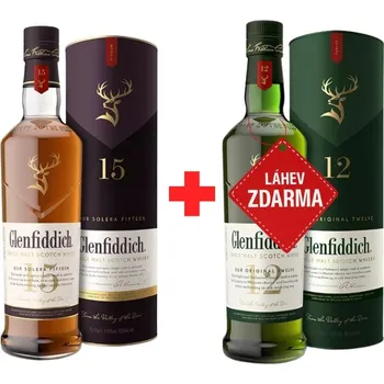 Whisky Akce 1+1: Glenfiddich 15YO 0,7L + Glenfiddich 12YO 0,7L ZDARMA