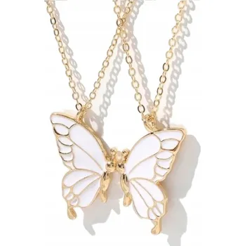 Náhrdelník MOTÝLCI NÁHRDELNÍKY motýl náhrdelník PŘÁTELSTVÍ PRO KAMARÁDKY BFF BEST FRIENDS