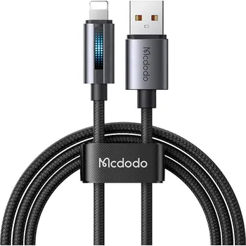 Datový kabel Mcdodo CA-5660 USB-A na Lightning kabel s blikajícím světlem 1,2 m (černý)