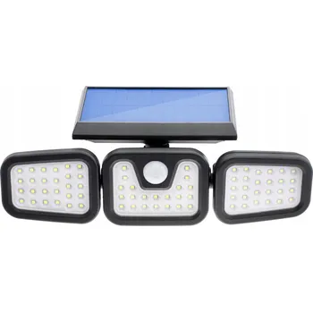 LED reflektor se senzorem a solárním panelem 15W 6000K