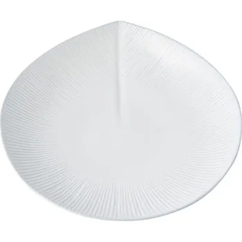 Talíř Jídelní talíř SNOW LEAF 25 cm, bílá, keramika, MIJ